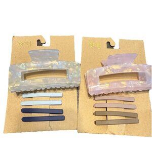 Berry Women's Lot of 10 Hair Clip Multicolor Aesthetic Designs Minimalist NWT